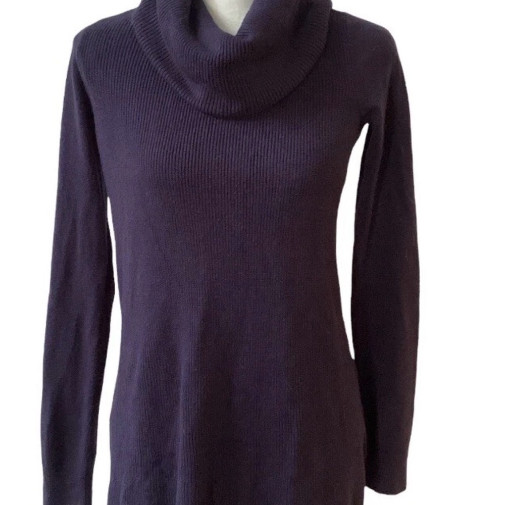 Women's Purple Cowl Neck Sweater